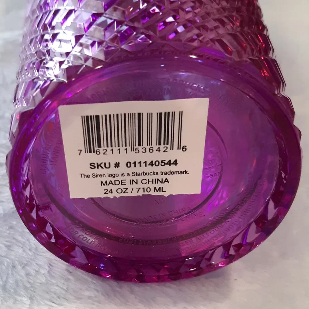 Starbucks Jeweled Purple Taffy Valentine's Day Tumbler Venti 24 Oz